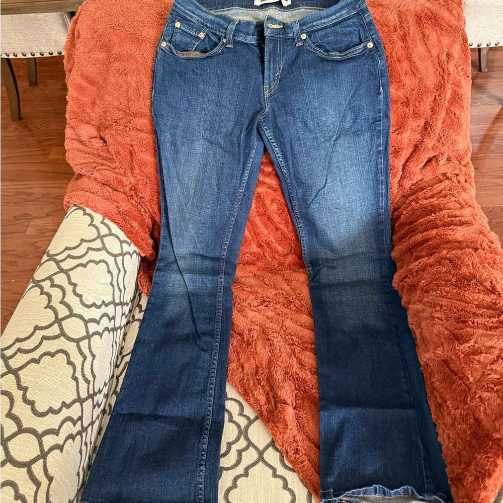 Levi's Blue Flare Wide Leg Jeans Classic Style